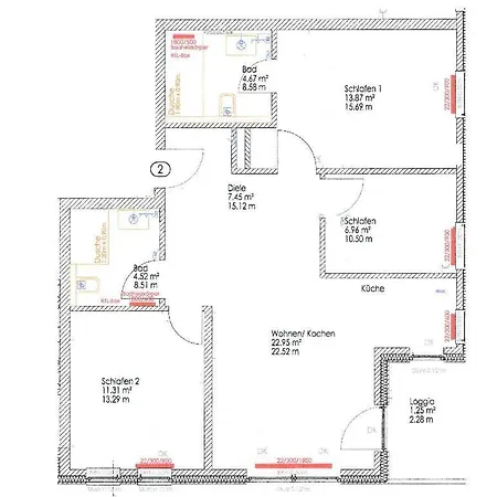 Haus Insulaner Whg 2 דירה *